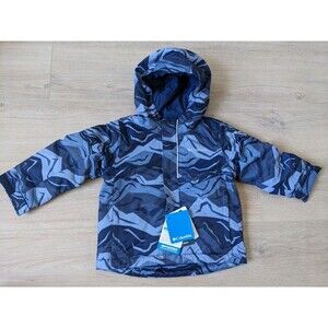 NWT Columbia Waterproof Ski Buga Snow Jacket Snowboard Alpine Blue Black Sz 3T